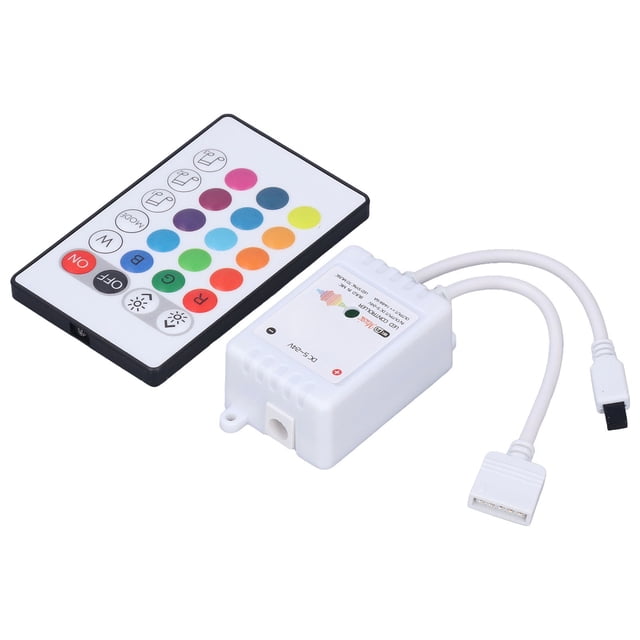 24 Teclas Smart LED Strip Lights Control Remoto RGB Controlador Inalámbrico Aplicación De Teléfono Móvil Control De Aplicación Inteligente Audio Audio 16 Colores 4 Modos De
