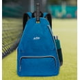 thumbnail image 5 of Lish Game Point Tennis Backpack W/ Shoe Compartment - Racket Holder Equipment Bag for Tennis, Racquetball, Squash (Blue), 5 of 7