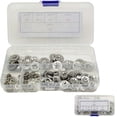 thumbnail image 2 of BTOER 200pcs Internal Tooth Lock Washer Quick Washer Plum Blossom Snap Ring Bearing Internal Tooth Locking Gasket Fasteners Hardware, 2 of 9