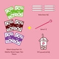 thumbnail image 5 of O’s Bubble Open-to-Eat Boba Party Kit – 6 Servings – classic 3 Variety Flavors - Brown Sugar, Matcha, Taro Glazed No Cooking Boba Packets, 5 of 10