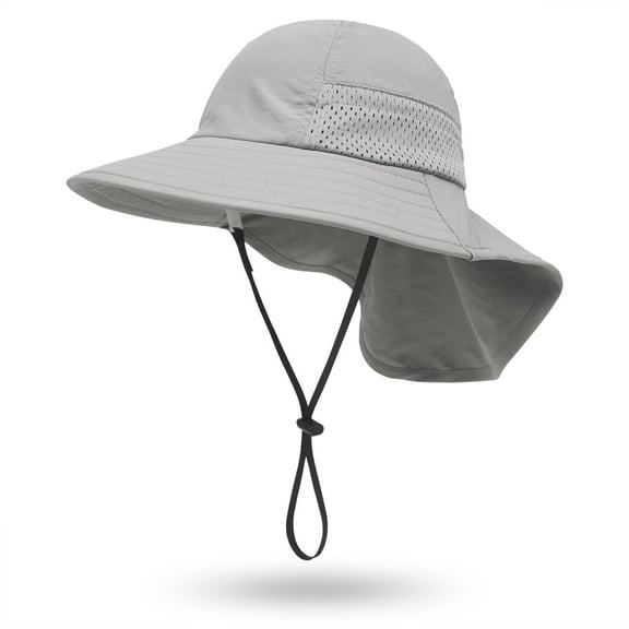 Toddler Kids Baby Girls Boys Sun Hat Summer UPF 50 UV Protection Caps Wide Brim Neck Flap Beach Play Fishing Hats Navy Blue Age 1-3 Years