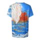 thumbnail image 5 of Blusa de camiseta de manga corta con estampado casual retro de moda para hombre Pompotops oipoqjl3589, 5 of 8