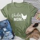thumbnail image 3 of Gibobby Playera de Manga Corta con Cuello Redondo Mujeres Casual Impresión Mangas Cuello Redondo Camiseta Suelta Blusa Tops(Verde,G), 3 of 4