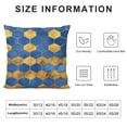 thumbnail image 5 of Acheng Gold and Blue Abstract Art Plush Pillowcase 1 Piece White, 5 of 5