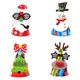 thumbnail image 2 of Adorno Navideño XWSHYW Gorro Navideño Grueso a Cuadros En Copos de Nieve 4 Unidades, 2 of 6