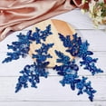 thumbnail image 4 of 4PCS Sequin Embroidered Lace Patches Leaf Flowers Lace Applique Sewing Floral Fabric Craft Decoration Patches for DIY Clothes Dress Pants Sewing Wedding (Dark Blue) colorful, 4 of 9