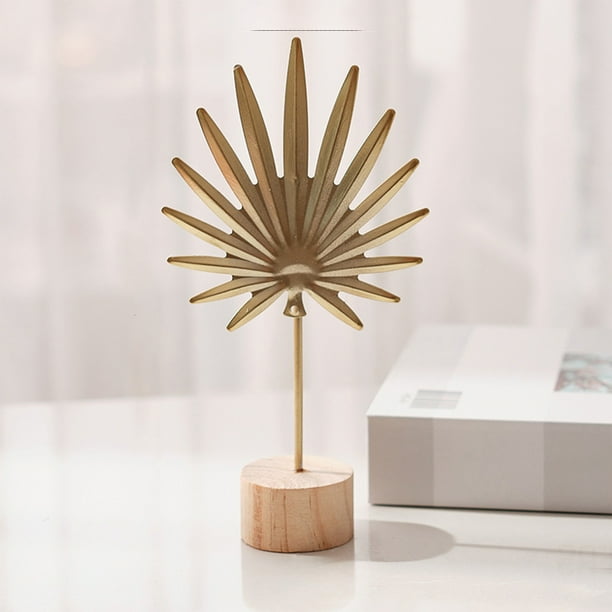 Arte de pared metálico escandinavo - Adorno de hoja de ginkgo de hierro en oro para decoración del hogar, set de 5 piezas