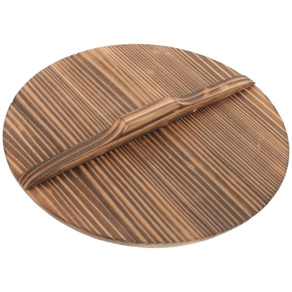 RUNROTOO 1Pack Solid Wood Lid for Pan Keeps Food Warm and Retains Steam 11.02X11.02X1.57in