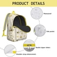 thumbnail image 3 of Cute Bee Hive Backpack – Honeycomb Pattern Bookbag with Queen Bee and Honey Design for Bee Fans, 3 of 5