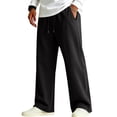thumbnail image 2 of Evdexr Mens Baggy Sweatpants Drawstring Wide Leg Sweat Pants with Pockets Fall 2026 Lounge Casual Trousers Oversized Loose Fit Solid Pants 2XL, 2 of 8