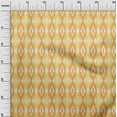 thumbnail image 3 of oneOone Cotton Poplin Yellow Fabric Ikat Quilting Supplies Print Sewing Fabric By The Yard 56 Inch Wide, 3 of 4