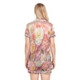 thumbnail image 3 of Women Silk Pajama Sets Causal Outings Fashion Pink and White Flowers Glitter Pattern Home, 3 of 7