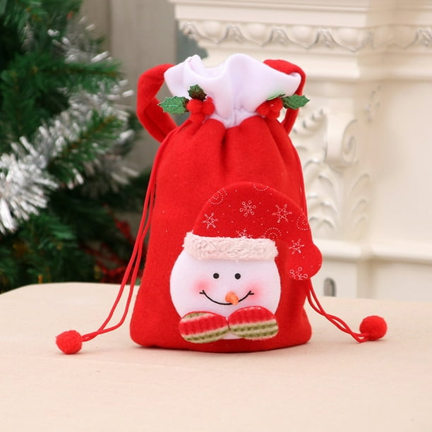 Bolsa de regalo de Navidad, mochila de Papá Noel, bolsa colgante, calcetines de Navidad, suministros de Navidad, bolsa de dulces, bolsa de tela