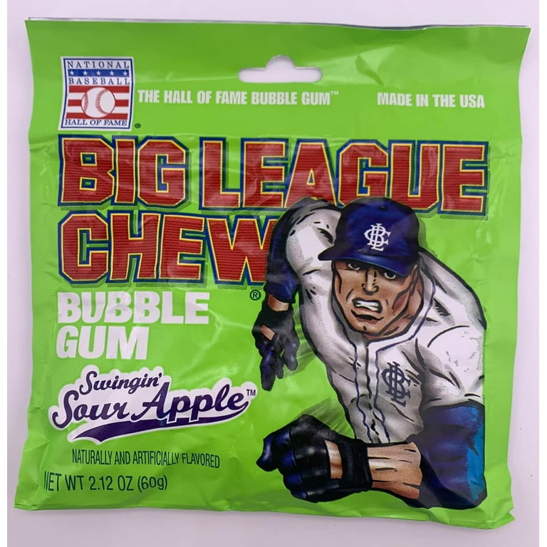 Baseball Bubble Gum Bulk Variety Pack 5 Flavors Original Sour Blue Raspberry Grape Strawberry by