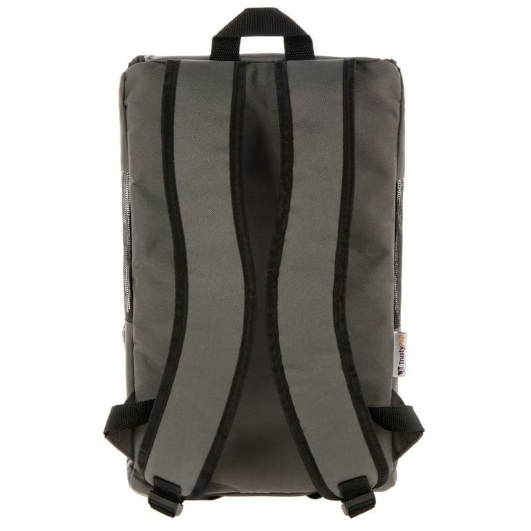 TrustyPup Medium Gray Cat Dog Travel Pet Backpack for Hikes and