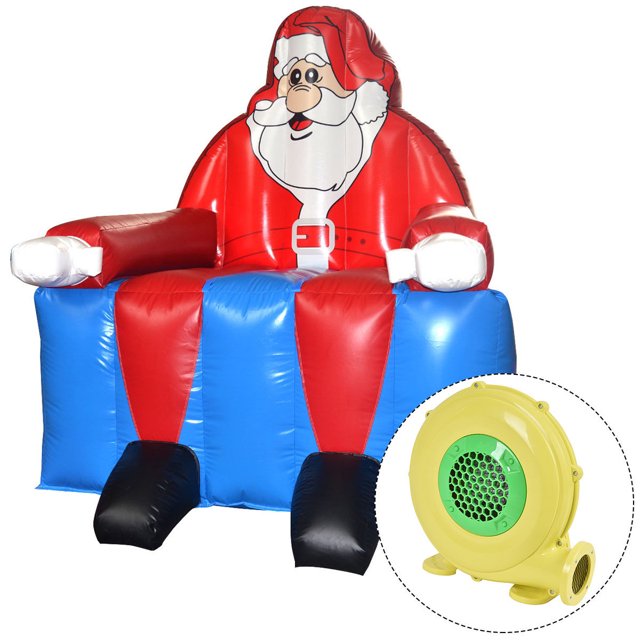 Inflatable Santa Claus Bounce House Castle Jumper Bouncer w/ Blower
