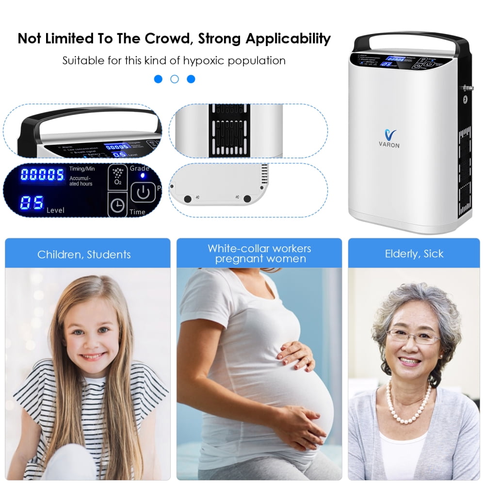 YANGKING Upgraded 1-5/&L Tube Machine 90% Out Portable OO2 Concentrator for Home Travel Car