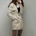 thumbnail image 6 of IROINNID Women's Trench Jacket Long Sleeve Solid Color Hoodie Outwear, Loose Ladies Lining Jacket Winter Warm Thick Long Jacket Over Jacket, 6 of 6
