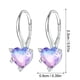 thumbnail image 3 of Pendientes de plata S925 chapados en platino con circonita en forma de corazón, 3 of 8