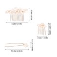 thumbnail image 2 of unbranded 1Set Decorative Wedding Hair Comb Bridal Headpiece Metal Hair Accessories in Gold, 2 of 6