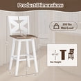 thumbnail image 2 of Gymax 29'' Swivel Barstools Set of 4 w/Backrest Large Seat Footrest for Kitchen Island White & Walnut, 2 of 7