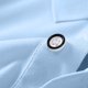 thumbnail image 5 of Blusas y camisas de manga corta con cuello en V para hombre, camisas casuales de color liso con botones y cuello vuelto, blusas de poliéster de manga corta para hombre., 5 of 7