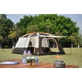 thumbnail image 6 of LIXI Large Camping Tent,8-12 Person 3 Door 2 Room Oxford Outdoor Hiking Tent with Waterproof,169"×120"×79",Green, 6 of 7