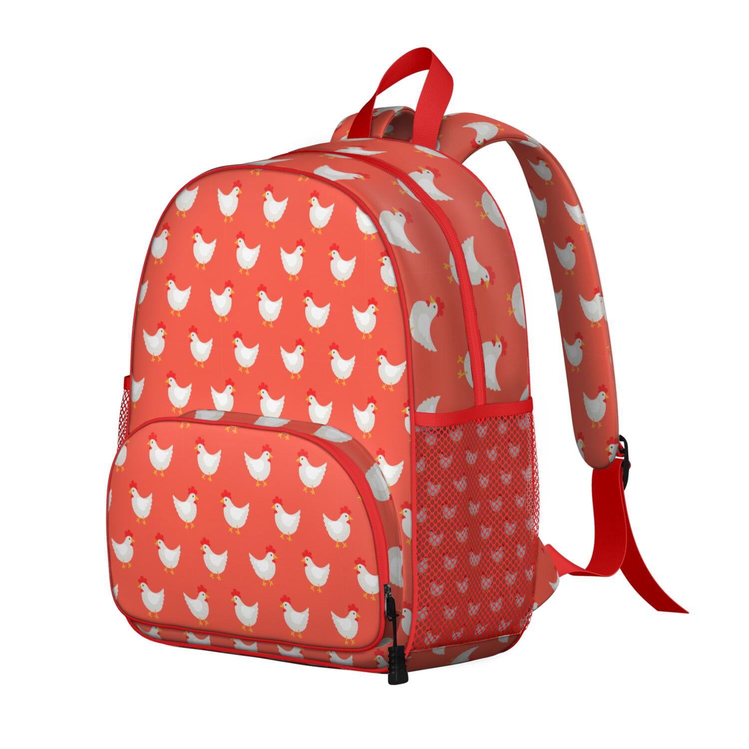 Floral Cat Design School Backpack - Breathable & Durable for Commuters