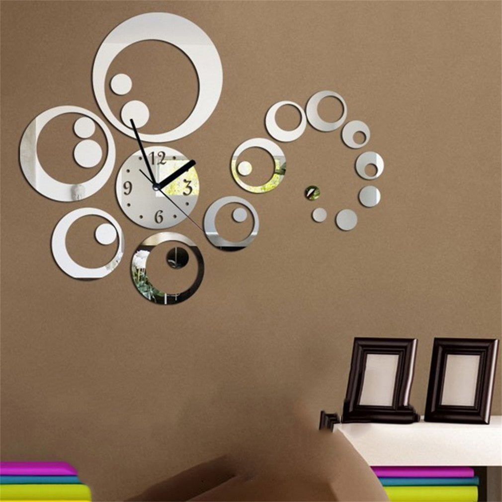23 Pcs Set Dty Home Decor Mirror Wall Stickers Clock Living