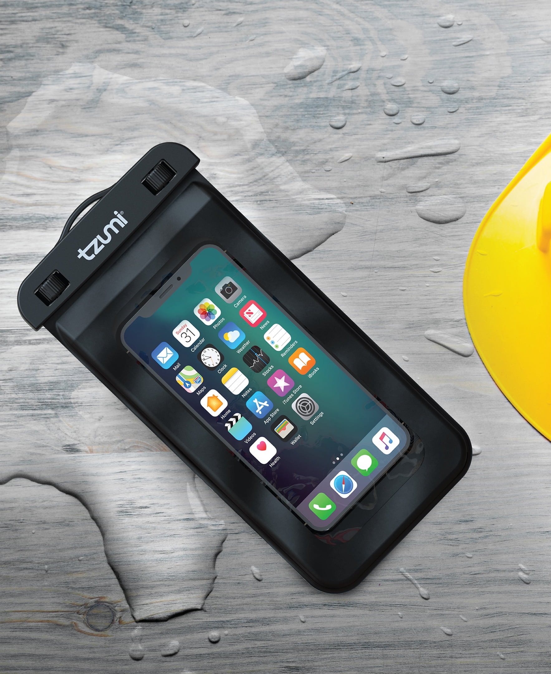 Tzumi AquaPocket Touch – Universal Waterproof Smartphone Case with Neck Strap for iPhone, Galaxy, and More