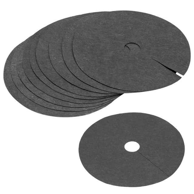 Uxcell 16.54" Anillo de Mulch para Árbol Protector de Tela No Tejida Cubierta de Planta Negro 10pcs