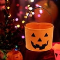 thumbnail image 4 of RKSTN Halloween Felt Storage Bucket Orange (Mouth Slightly P Bit), 4 of 5
