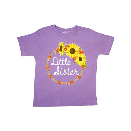 

Inktastic Little Sister Sunflower Wreath Gift Toddler Boy or Toddler Girl T-Shirt