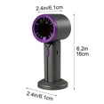 thumbnail image 3 of Mini ventilador portátil recargable por USB con pantalla digital – 6 velocidades, base desmontable, portátil para viajes, exteriores, oficina y escritorio., 3 of 6
