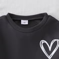 thumbnail image 6 of STETMN Valentines Sweatshirt Outfits for Girls Cute Heart Print Crewneck Top Wide Leg Pant for 2-7Y Spring Kids Set, 6 of 8