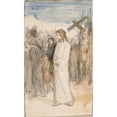 thumbnail image 2 of Albert Edelfelt 16x24 Gold Ornate Framed and Double Matted Museum Art Print Titled - Christ is Taken to Calvary (1892), 2 of 4