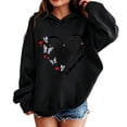 thumbnail image 2 of Shadoumai Girls Stylish Long Sleeve Casual Pullover Hooded Sweatshirt Soft Fabric Warm Autumn Daily Outerwear for Kids, Girls Stylish Autumn Hooded Sweatshirt, 2 of 4