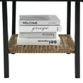 thumbnail image 5 of 3 Pieces Rocking Patio Bistro Set, Outdoor Patio Furniture with Thick Cushions and 2-Tier Coffee Table, Segmart Oversize Rattan Conversation Set for Garden, Balcony, Backyard, Poolside, 5 of 8