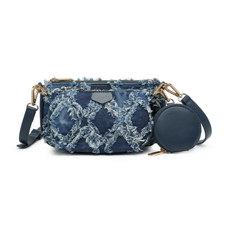 MKP Women Multipurpose Handbags Shoulder Crossbody Bag with Coin Purse Wallet 3pcs Set