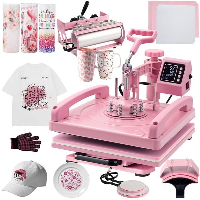 Máquina de prensado térmico Hitgrand 5 en 1 de 15 x 15 pulgadas para camisetas