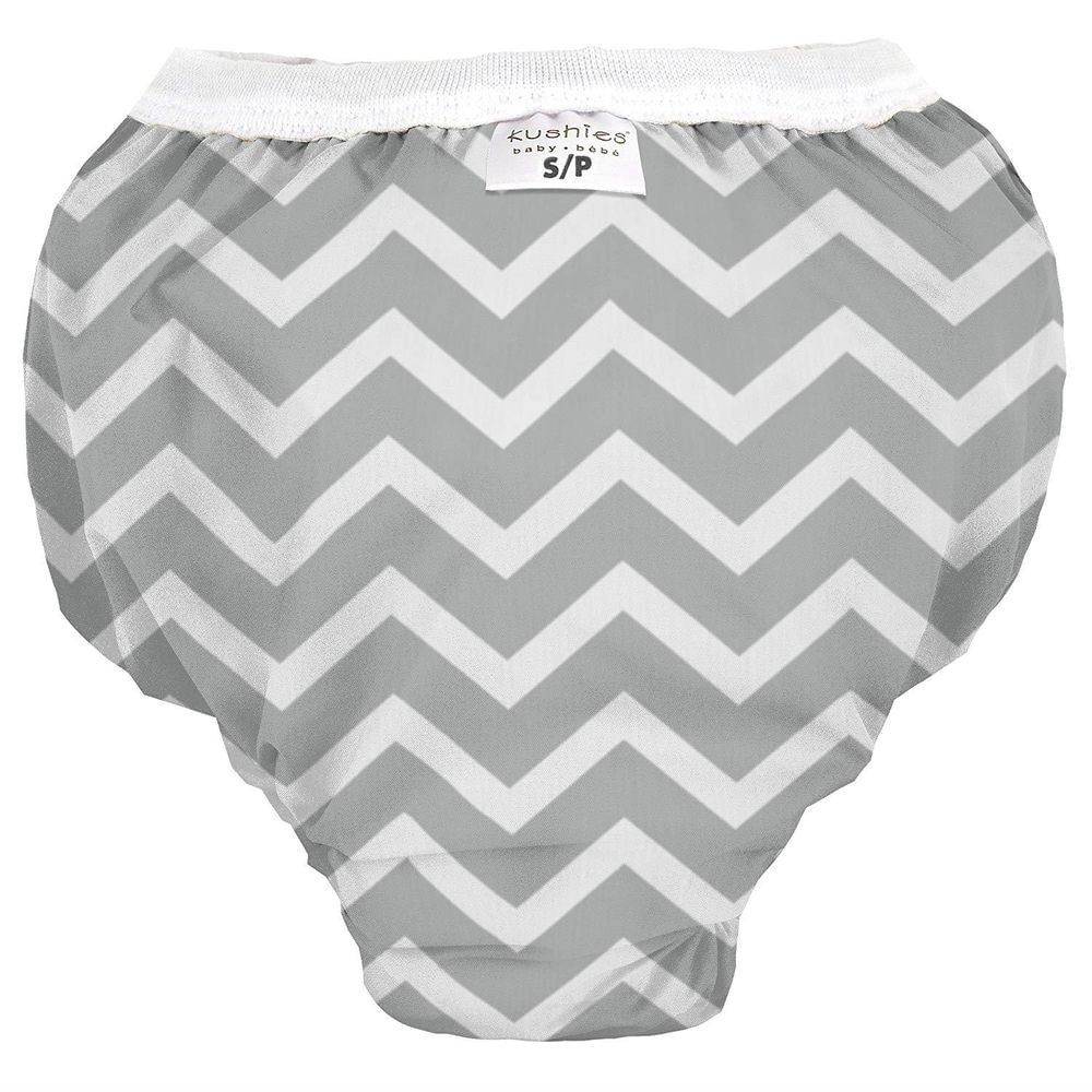 Kushies Baby Waterproof Training Pant (3338 Pounds), Grey Chevron