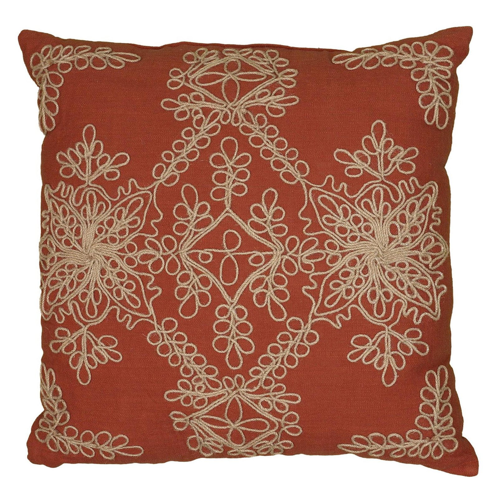 Rizzy Home Medallion Poly Filled Decorative Throw Pillow, 18