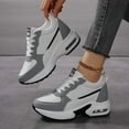thumbnail image 4 of Women's Platform Sneakers Wedges  Lace Up Shoes Increase Fashion Sneakers for Womens Girls, 4 of 6