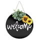 thumbnail image 1 of Corona de bienvenida con adornos artificiales para regalo de inauguración de la casa, decoración de pared para el hogar. girasol, 1 of 7