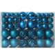 thumbnail image 1 of Paquete de 100 adornos de bolas navideñas XCF irrompibles azul, 1 of 3