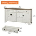 thumbnail image 3 of 59" Wide Sideboard Buffet With 4 Doors And 2 Drawers, Adjustable Shelves, 3 of 6