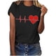 thumbnail image 4 of TaTaai Women's Love Theme T-Shirt, Sweet Valentine's Day Apparel, Cozy Everyday Round Neck Blouse Gift, 4 of 6