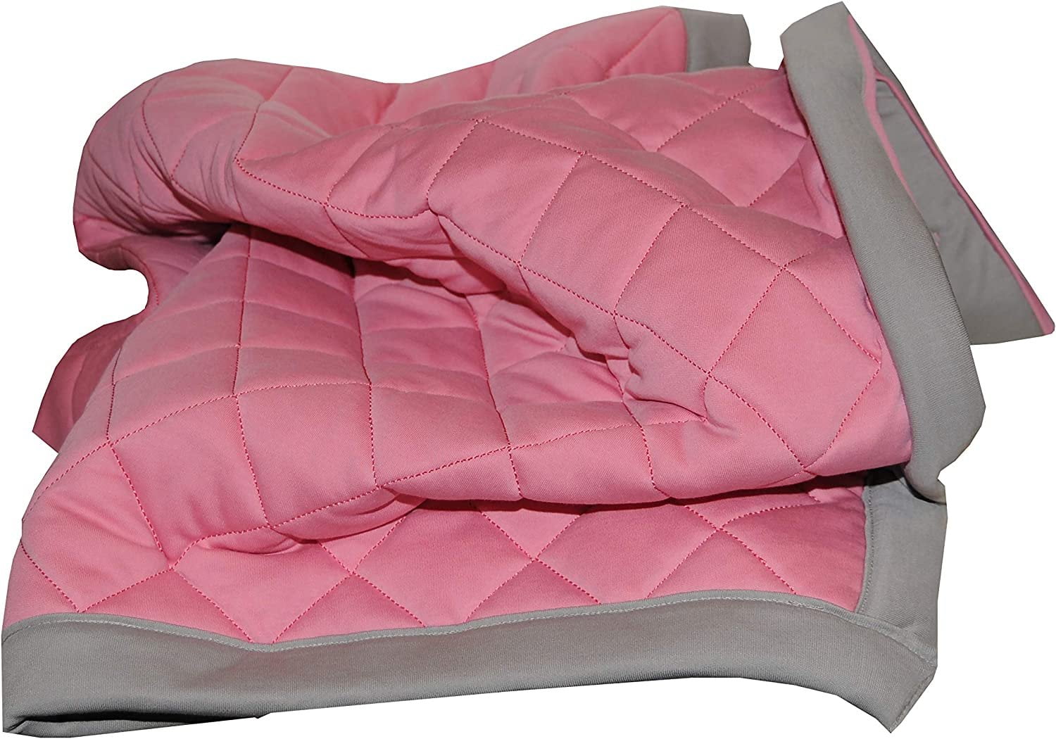 Fuzzies Baby Quilted Thermal Baby Blanket for Girls DoubledSided, Pink