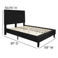 thumbnail image 2 of Flash Furniture Roxbury Full Size Tufted Upholstered Platform Bed in Black Fabric, 2 of 5