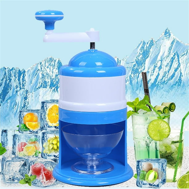 Hxlamzoo Stainless Steel Shaved Ice Machine Crushed Ice Maker - Small Household Hand Shaved Ice Machine Ice Crusher, Manual Grinding Ice Machine Mini Ice Cutter Summer Kitchen Tools for Snow Cones